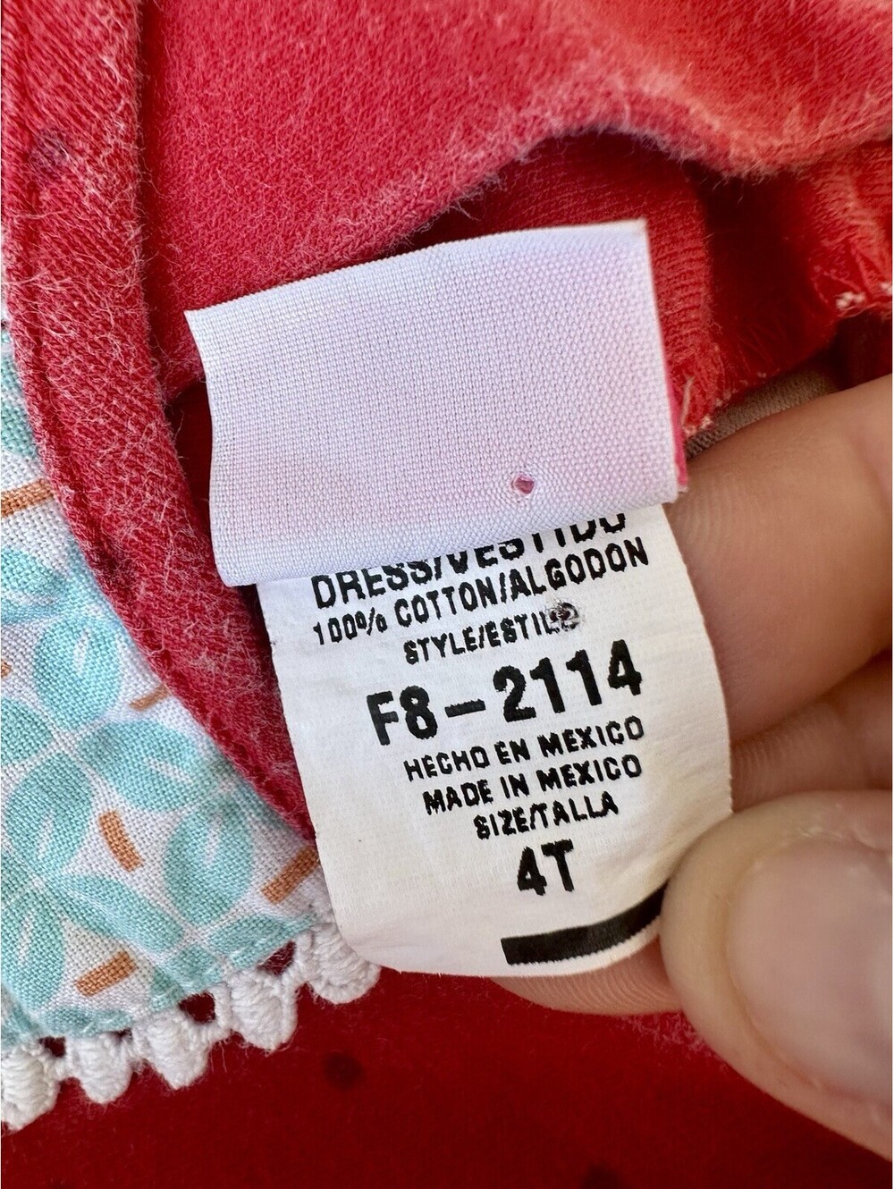 Girls Ricrac and Ruffles Dress Size 4T - Picture 5 of 7